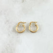 Hoop Earrings Jass 1.1gr / 1.3cm / Polished 18K Yellow Gold ©