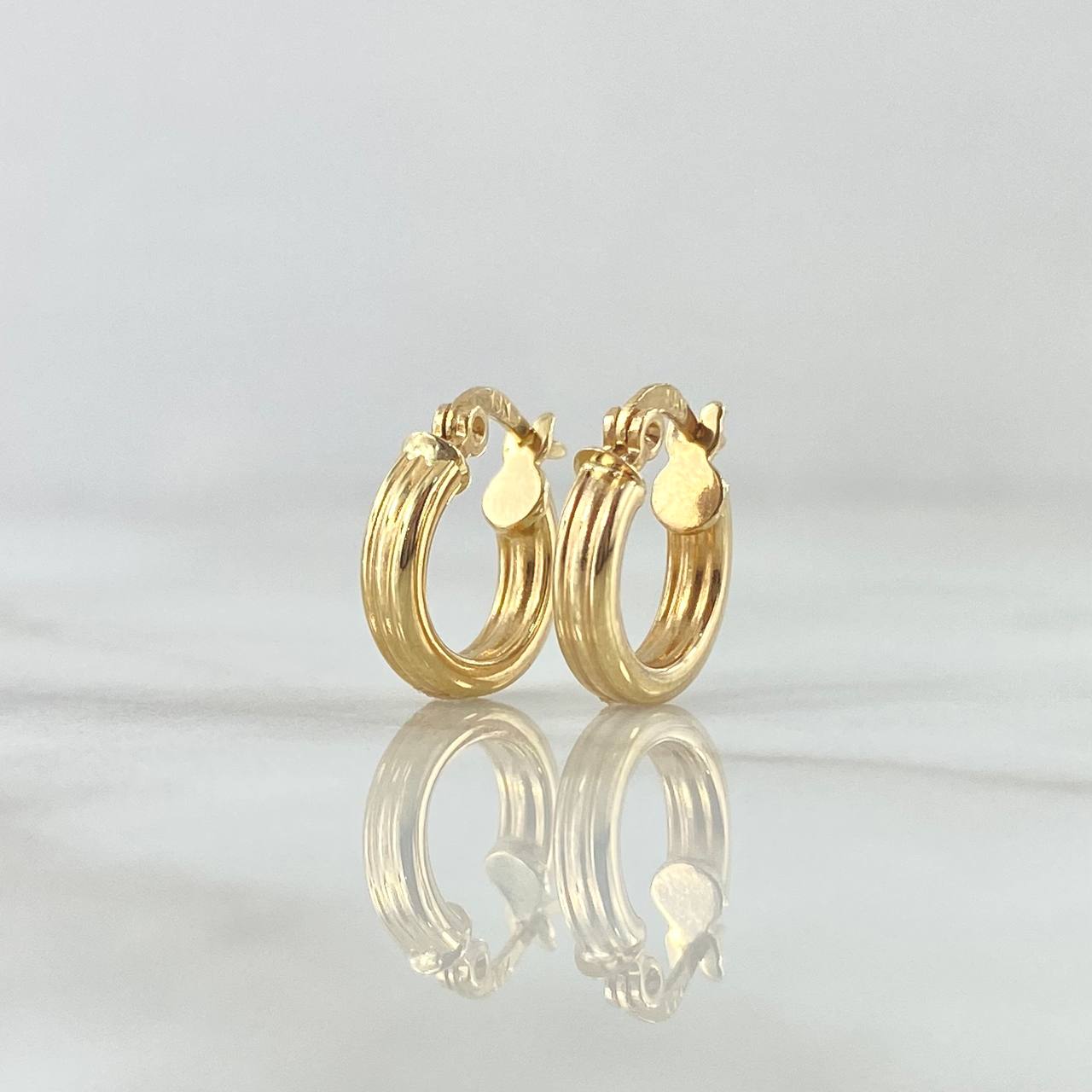 Hoop Earrings Jass 1.1gr / 1.3cm / Polished 18K Yellow Gold ©