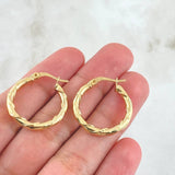 Candongas Gema 2.15gr / 2.3cm / Oro Amarillo 18K ©