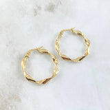 Hoop Earrings Deis 2.2gr / 2.6cm / Polished 18K Yellow Gold ©