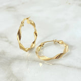 Hoop Earrings Deis 2.2gr / 2.6cm / Polished 18K Yellow Gold ©