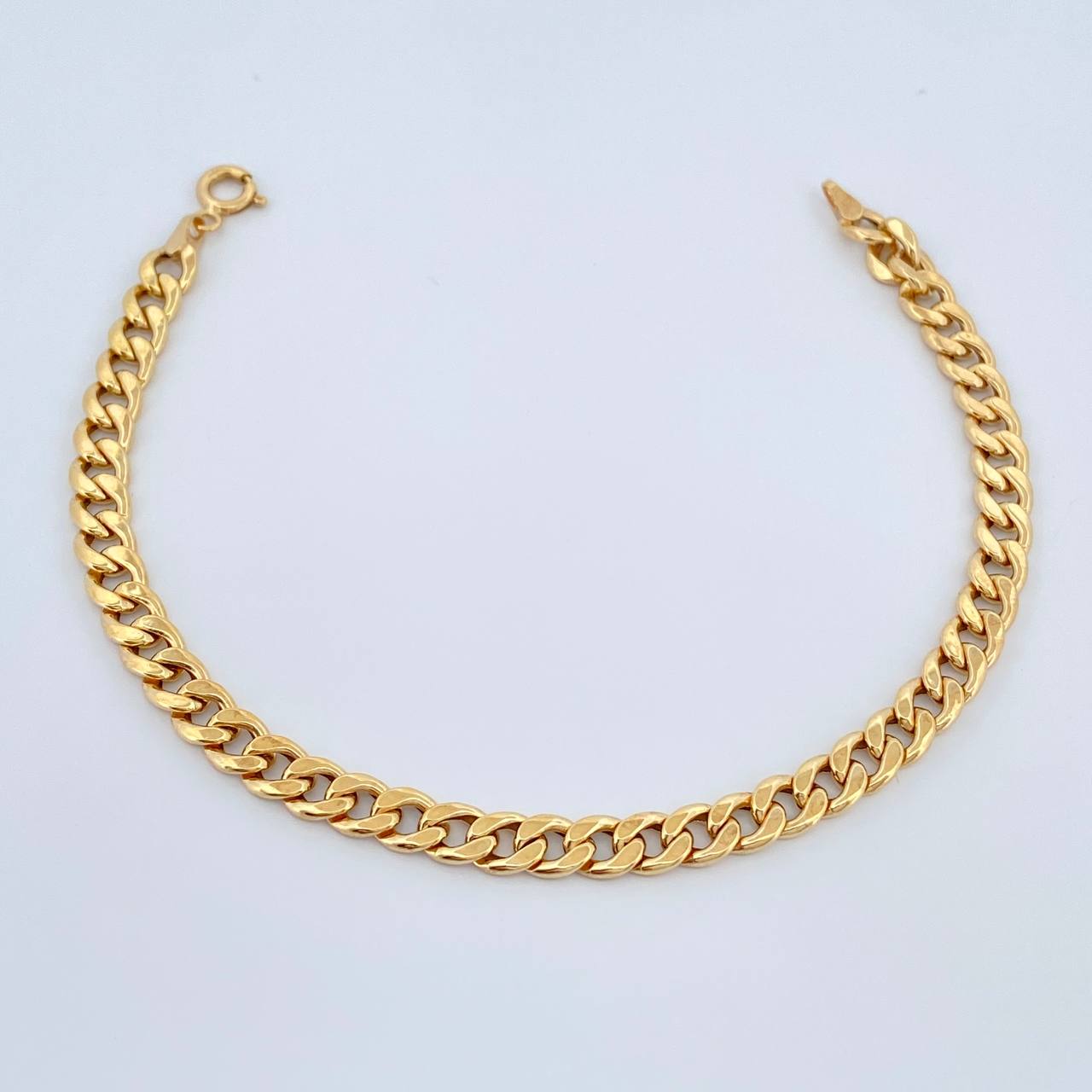 Pulso Cubana 2.55gr / 7 3/4 in / 5.21mm Oro Amarillo +1 18K %