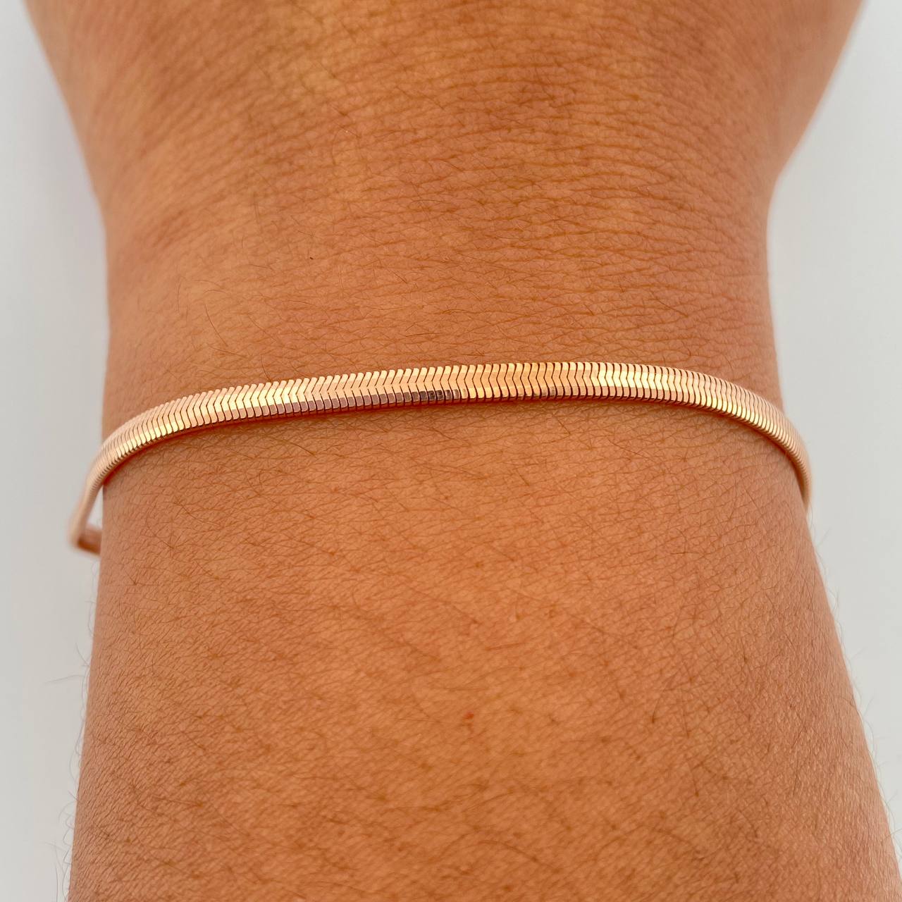 Pulso Serpiente 3.3gr / 7 in / 2.49mm Oro Rosa +3 18K %