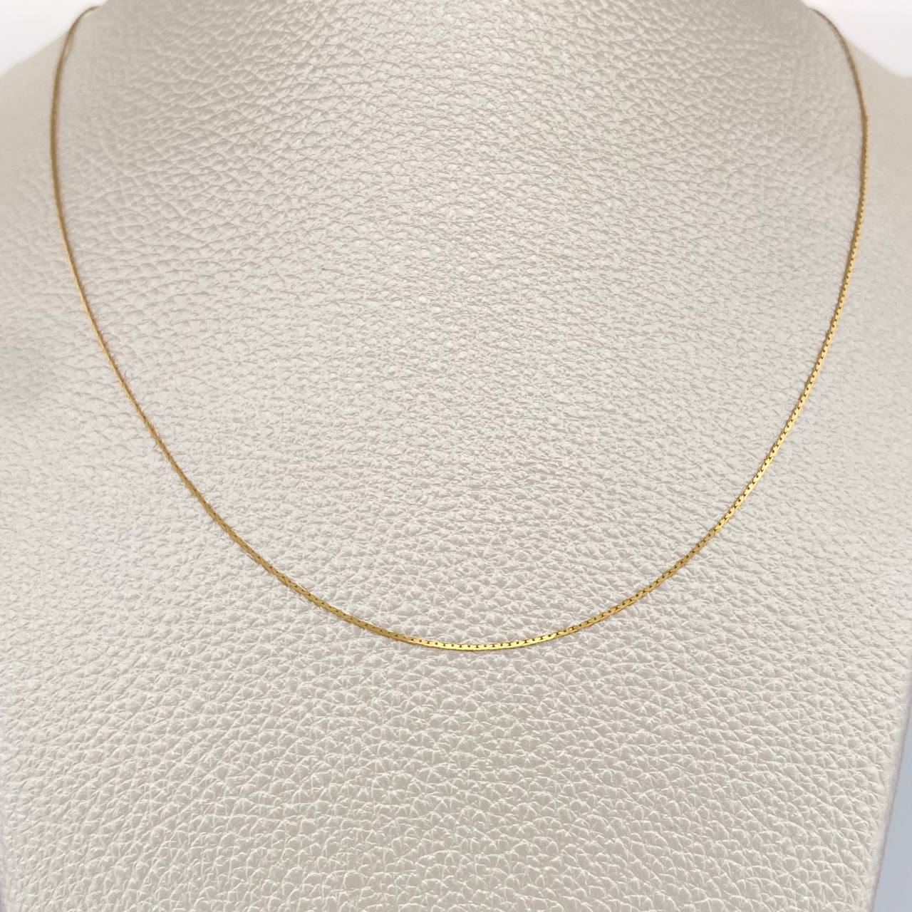 Flat Snake Chain 1.3gr / 45.3cm / 0.5mm Yellow Gold +3 18K $