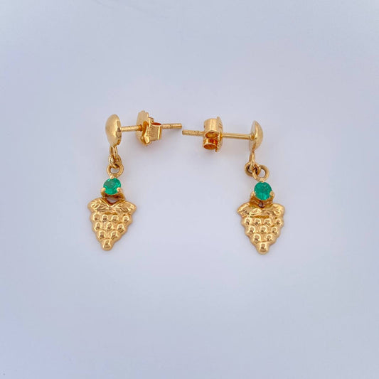 Topos Arete Uva Esmeralda 1.5gr / 3/4 in / 6.75mm Oro Amarillo 18K %