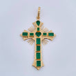 Dije Cruz Plana Aurora Esmeralda 7.1gr / 2 1/2 in / Oro Amarillo 18K %