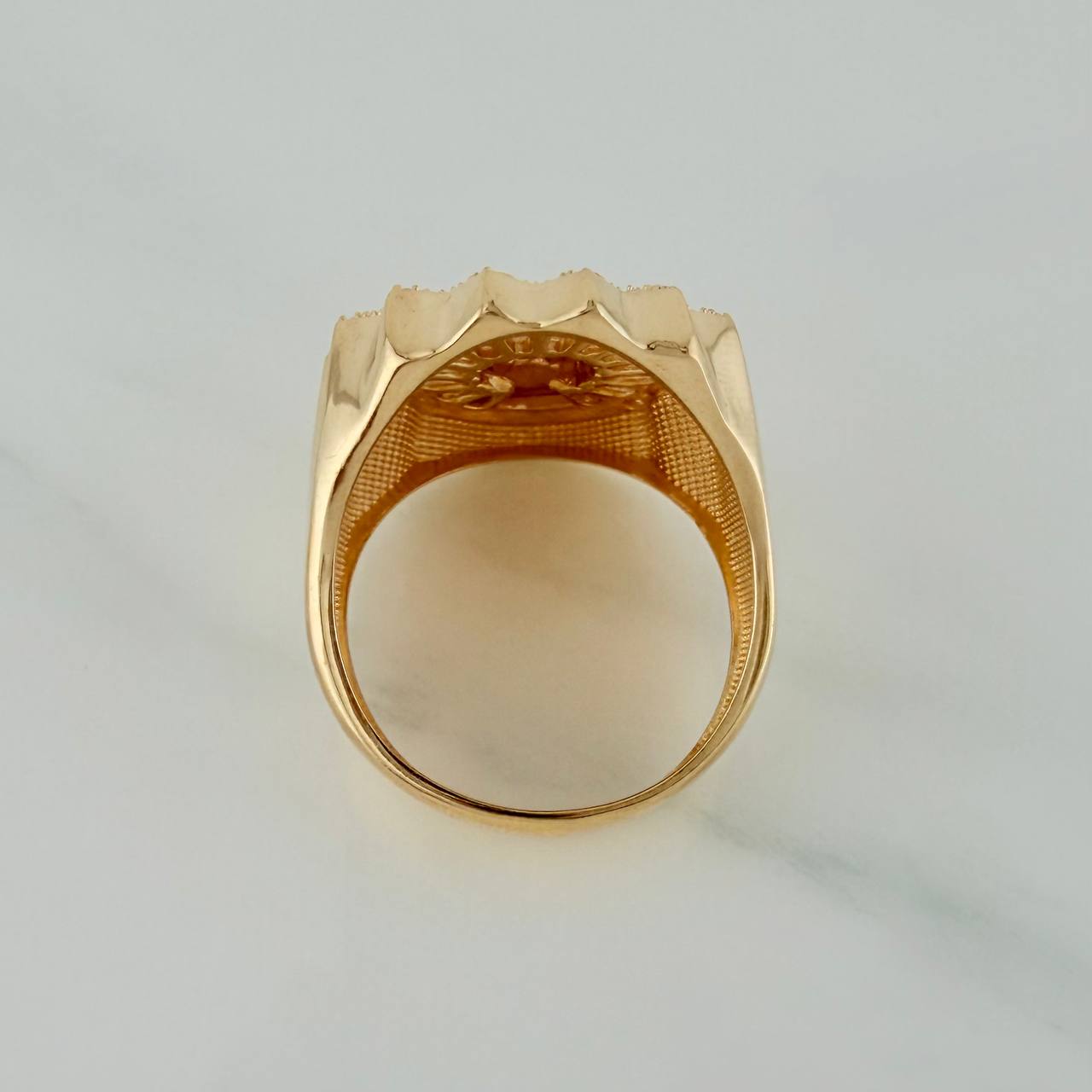 Anillo Rostro Cristo 11.6gr / T10 1/4 / Tres Oros 18K $