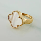 Anillo Trebol  4.05gr / T7 3/4 / Oro Amarillo Nac Esp 18K $