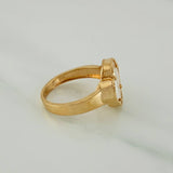 Anillo Trebol  4.05gr / T7 3/4 / Oro Amarillo Nac Esp 18K $