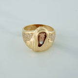 Anillo Rostro Cristo 8.15gr / T10 1/4 / Tres Oros 18K $