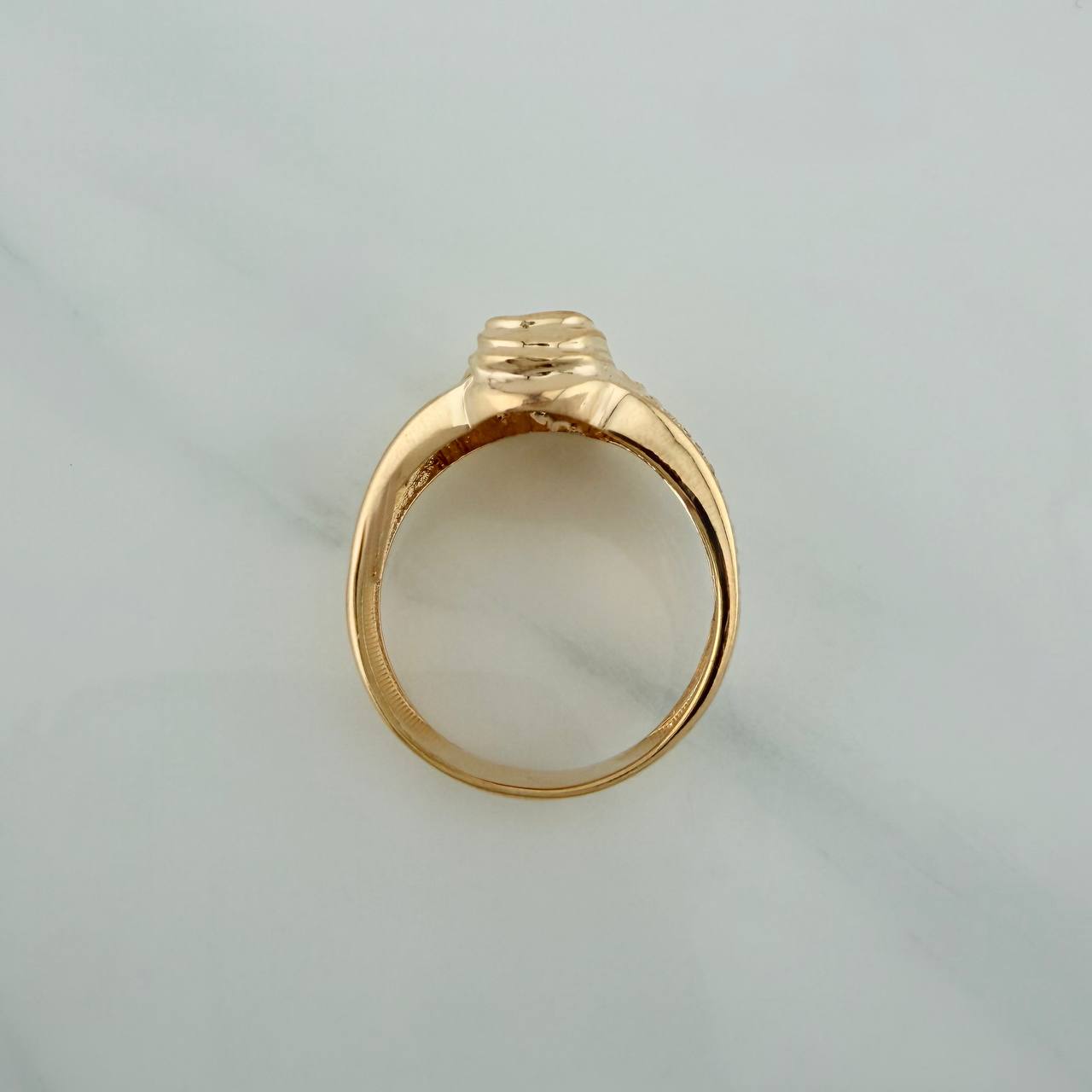 Anillo Rostro Cristo 8.15gr / T10 1/4 / Tres Oros 18K $