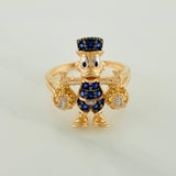 Ring Duck Money Bag 4.15gr / T6 / Three Golds 18K $