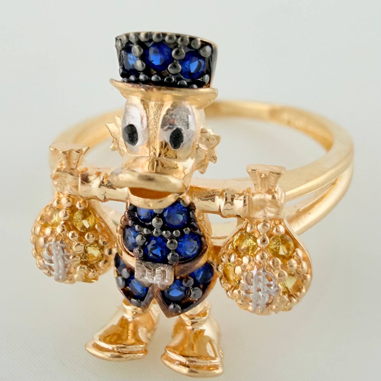 Ring Duck Money Bag 4.15gr / T6 / Three Golds 18K $
