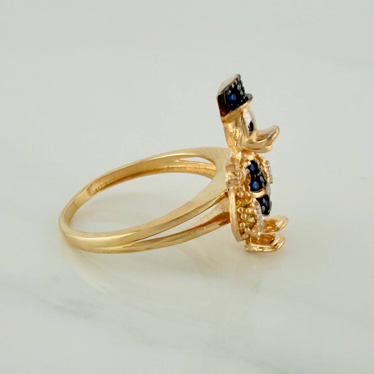Ring Duck Money Bag 4.15gr / T6 / Three Golds 18K $