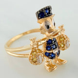 Ring Duck Money Bag 4.15gr / T6 / Three Golds 18K $
