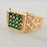 Anillo Sello Cuadrado 4.75gr / T9 / Oro Amarillo 18K $