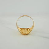 Oval Signet Ring 4.45gr / T9 3/4 / Tri-Color Gold 18K $