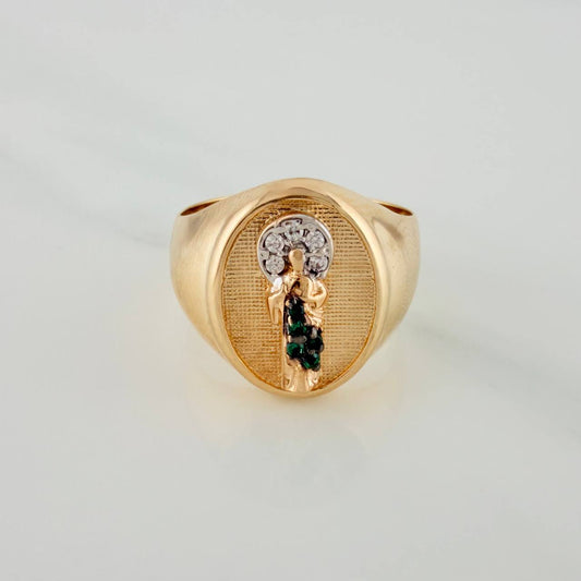 Anillo San Judas 4.5gr / T8 / Tres Oros 18K $