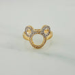 Anillo Raton 2.6gr / T6 1/4 / Dos Oros Amarillo Blanco 18K $