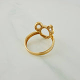 Anillo Raton 2.6gr / T6 1/4 / Dos Oros Amarillo Blanco 18K $