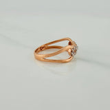 Infinity Ring 1.8gr / T5 1/4 / Two-Tone White Rose Gold 18K $