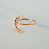 Anillo Luna 1.55gr / T6 3/4 / Oro Rosa 18K $