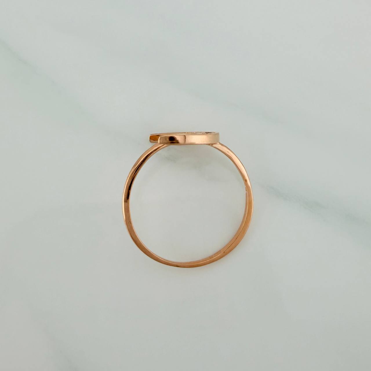 Anillo Luna 1.55gr / T6 3/4 / Oro Rosa 18K $