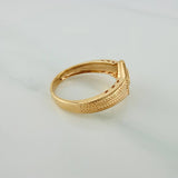 Anillo Mercedes 5gr / T9 / Dos Oros Amarillo Blanco 18K $
