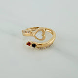 Anillo Abrazo Corazon 2.5gr / T6 1/2 / Oro Amarillo 18K $