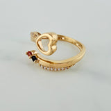 Anillo Abrazo Corazon 2.5gr / T6 1/2 / Oro Amarillo 18K $