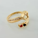 Anillo Abrazo Corazon 2.5gr / T6 1/2 / Oro Amarillo 18K $