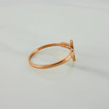 Anillo Cruz 1.55gr / T7 3/4 / Oro Rosa 18K $