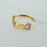 Anillo Mama 2gr / T6 3/4 / Dos Oros Amarillo Blanco 18K $