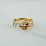 Anillo Correa 2.2gr / T6 3/4 /  Tres Oros 18K $