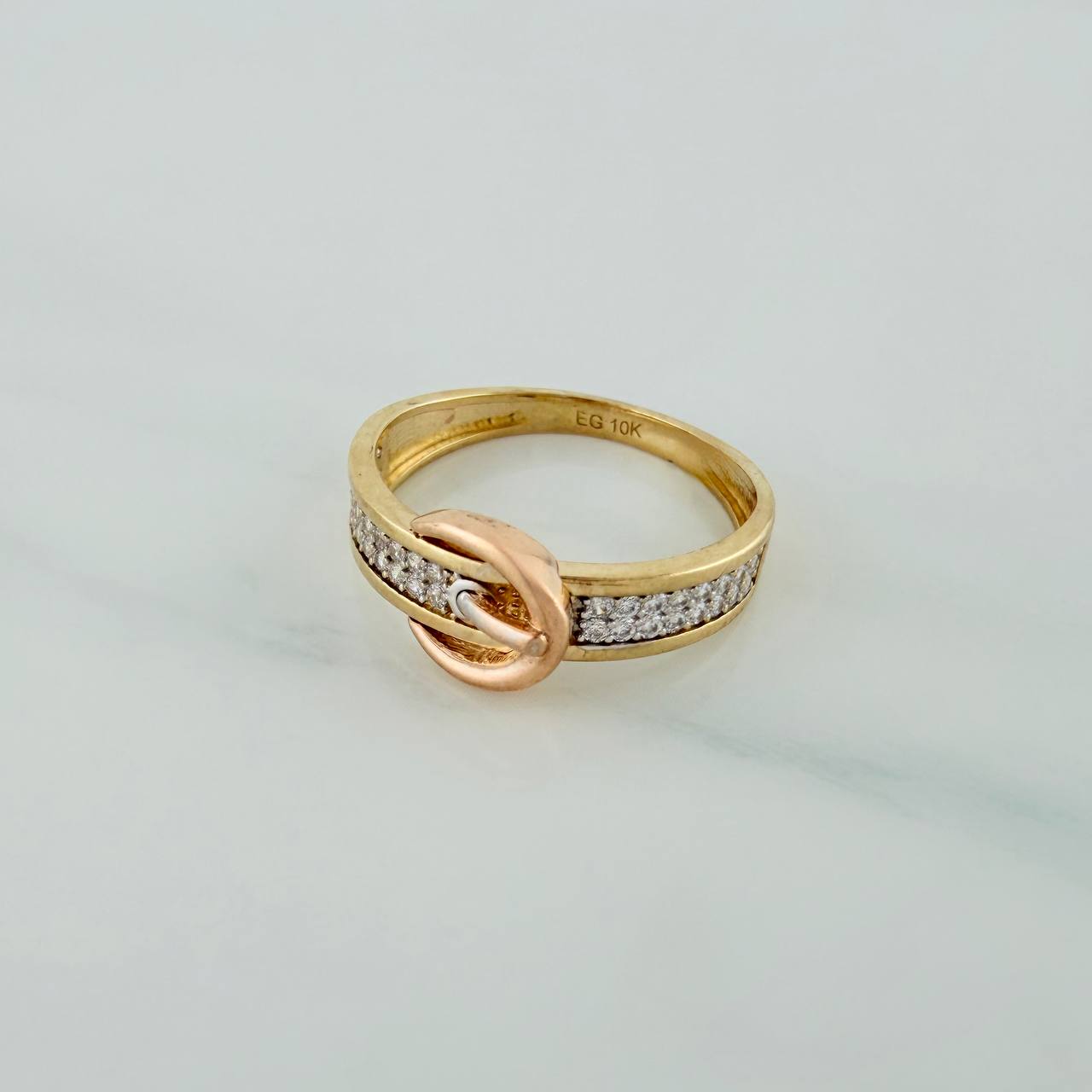 Anillo Correa 2.2gr / T6 3/4 /  Tres Oros 18K $