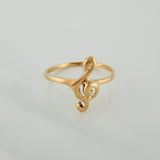 Anillo Nota Musical 1.45gr / T6 / Oro Amarillo 18K $