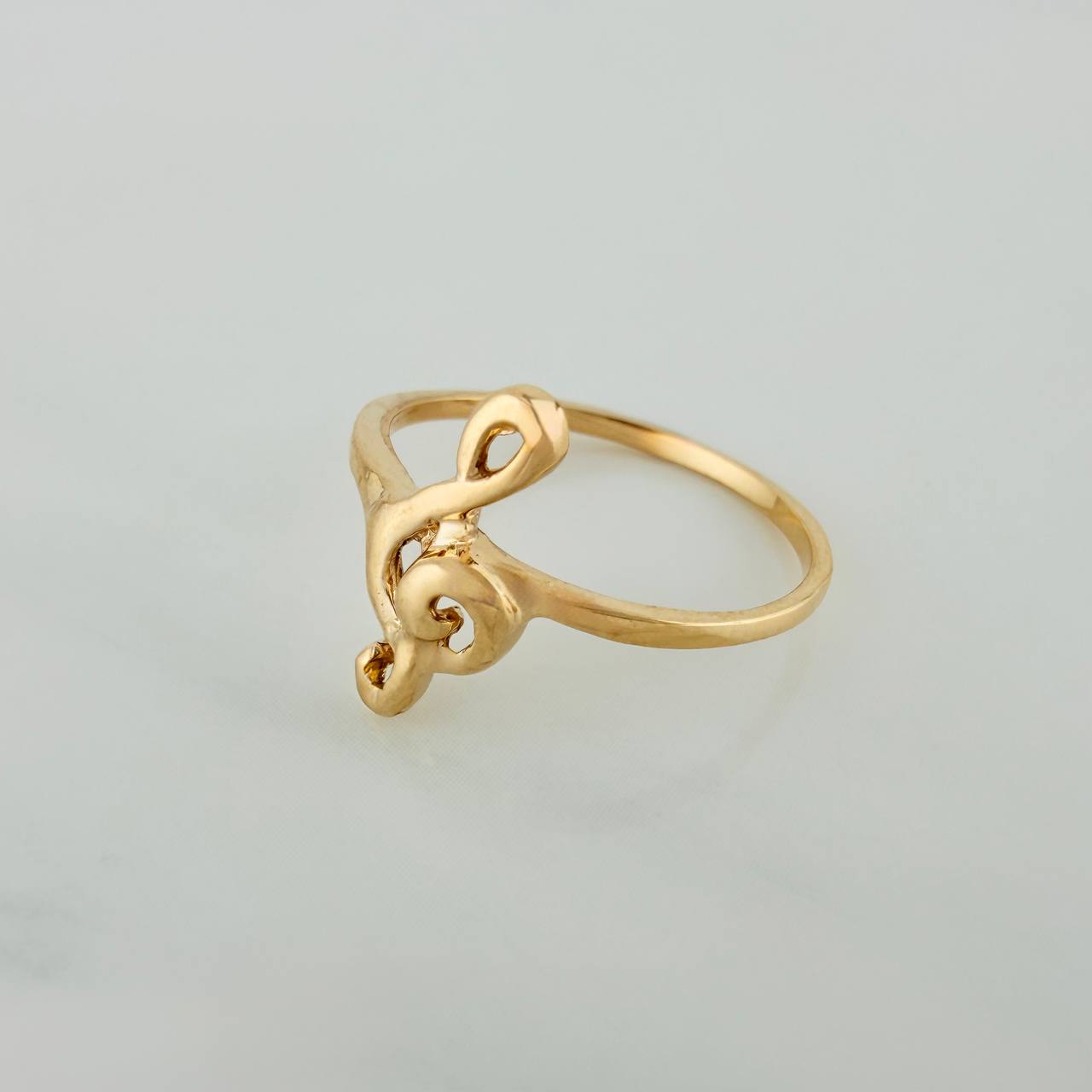 Anillo Nota Musical 1.45gr / T6 / Oro Amarillo 18K $