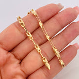 Pulso Rustica Rombo 3.75g / 8 1/4 in / 4.31mm Oro Amarillo 18K