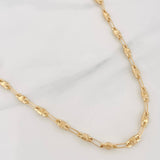 Cadena Rustico Rombo 9.6g / 24 in / 4.28mm Oro Amarillo 18K