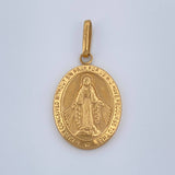 Dije Virgen Milagrosa 1.7gr / 1 1/4 in / Oro Amarillo 18K $