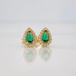 Stud Earrings Halo Drop 1.25g / in / 6mm Yellow Gold 18K