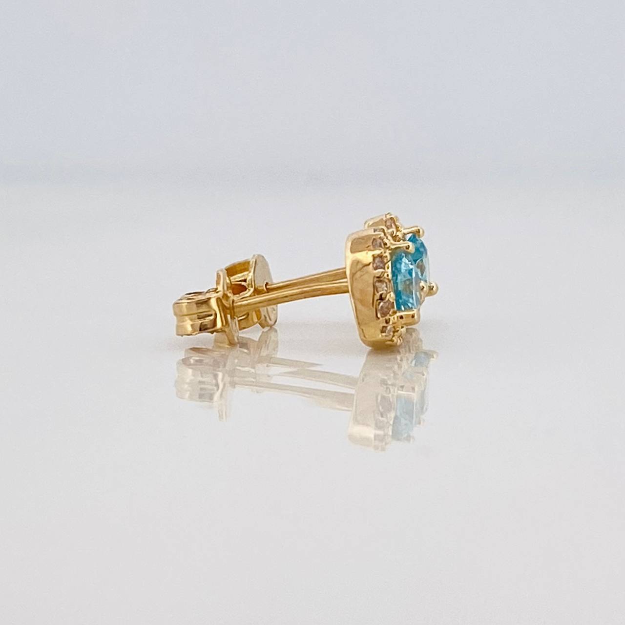Topos Halo Corazon 1.6g / in / 6.65mm Oro Amarillo 18K