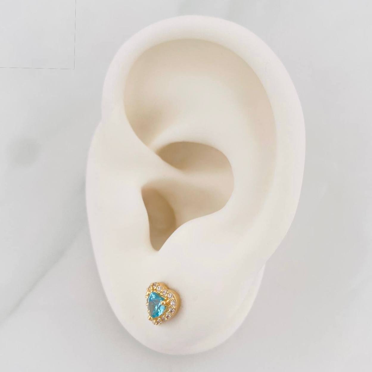 Topos Halo Corazon 1.6g / in / 6.65mm Oro Amarillo 18K
