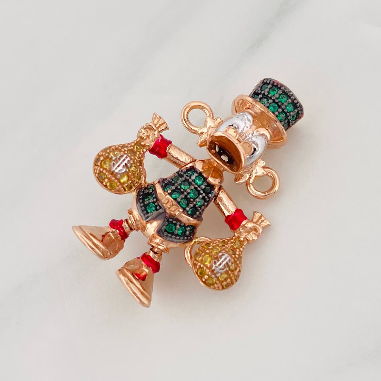 Charm Duck Money Bags 6.05g / 1 in Three 18K Golds
