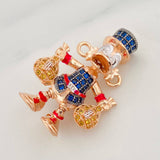 Charm Duck Money Bags 5.9g / 1 in Three 18K Golds