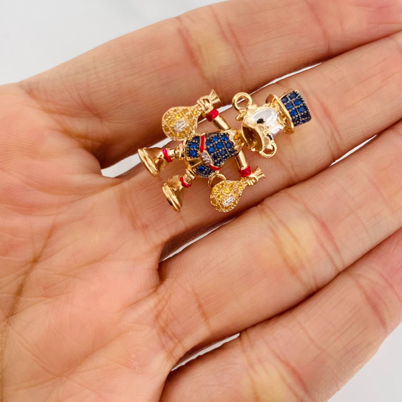 Charm Duck Money Bags 5.85g / 1 in Three 18K Golds