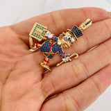 Pendant Duck 10.4g / 1 3/4 in Three 18K Golds