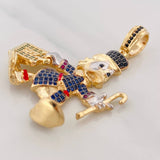 Pendant Duck 10.4g / 1 3/4 in Three 18K Golds