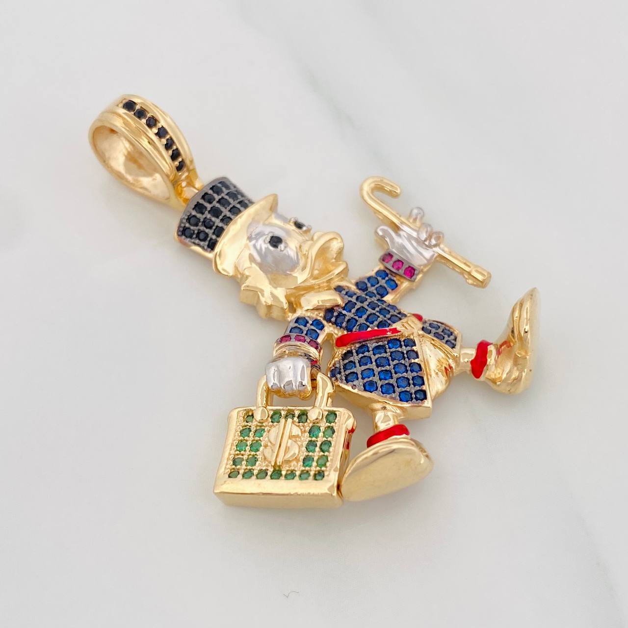 Pendant Duck 10.4g / 1 3/4 in Three 18K Golds