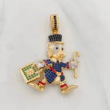 Pendant Duck 10.4g / 1 3/4 in Three 18K Golds